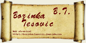 Božinka Tešović vizit kartica